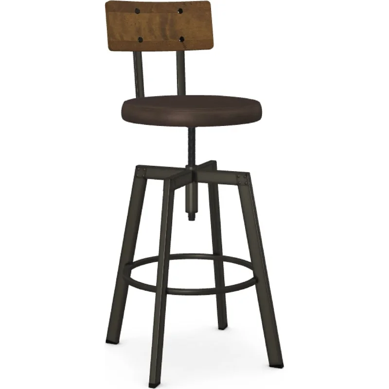 Architect Adjustable Height Stool - Bark/Toasty/Harley - (40263-D8-87-51)