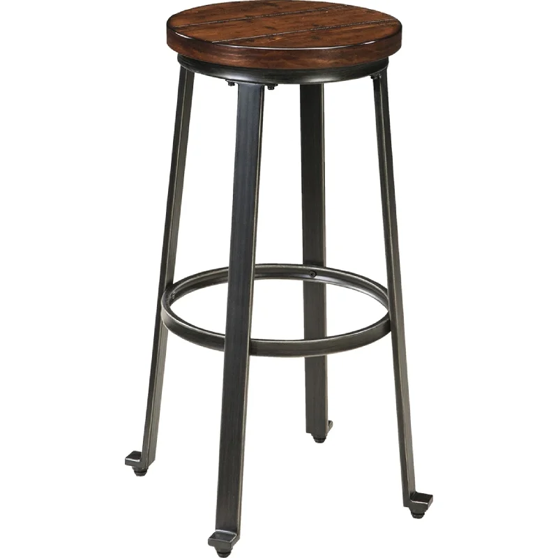 Challiman Bar Height Stool - Rustic Brown - (D307-130)