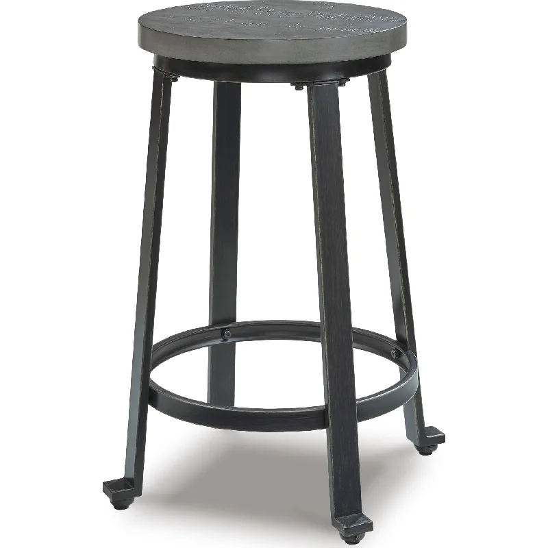 Challiman Counter Height Stool - Antique Gray - (D307-324)