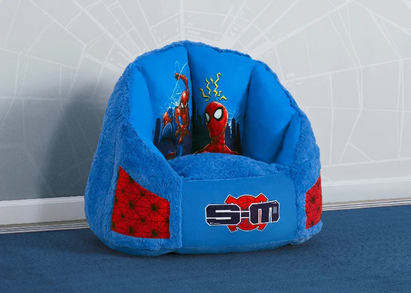 Spider-Man Cozee Fluffy Chair with Memory Foam Seat, Kid Size (For Kids Up To 10 Years Old)