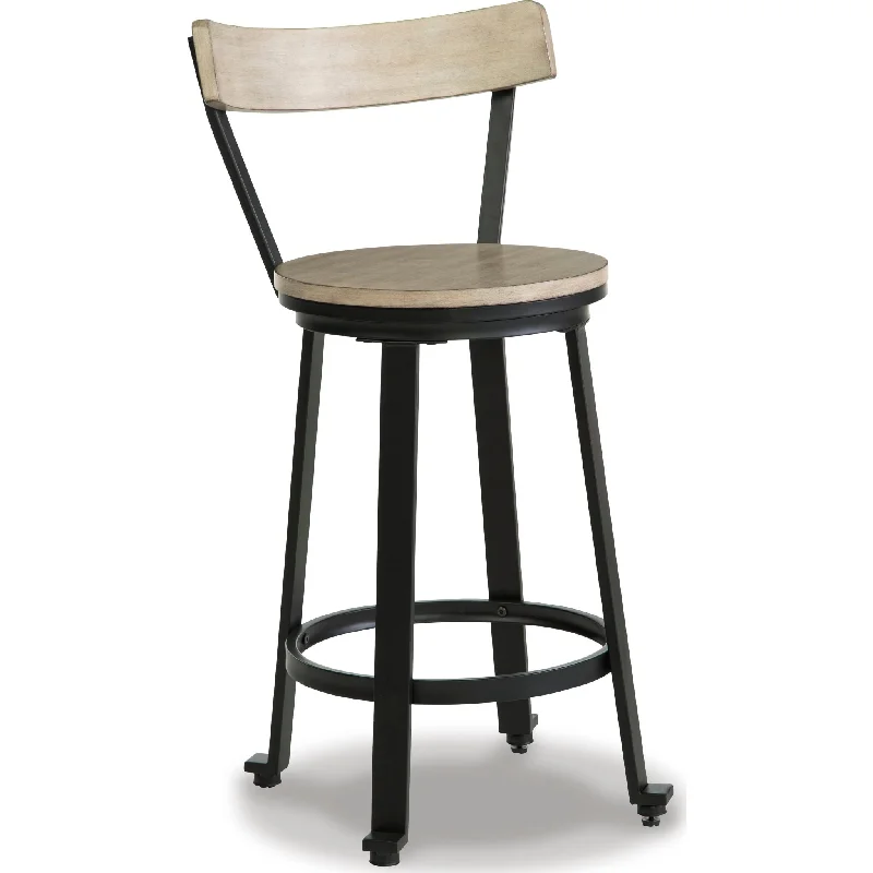 Melenski Counter Height Stool - Light Tan/Black - (D271-124)