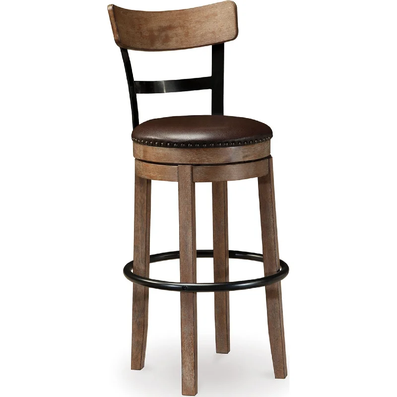 Pinnadel Bar Height Stool - Light Brown - (D542-130)