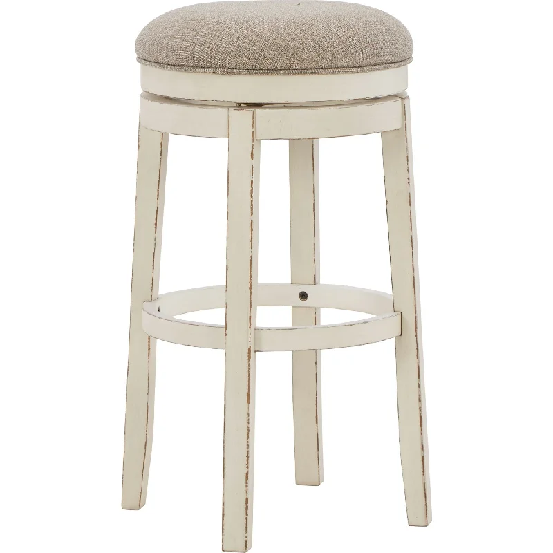 Realyn Bar Height Stool - Chipped White - (D743-030)