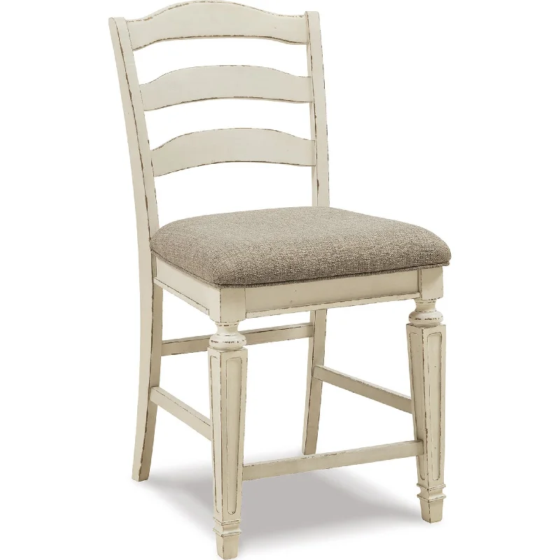 Realyn Counter Height Stool - Chipped White - (D743-124)