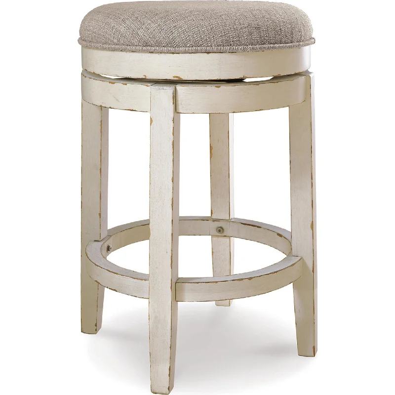 Realyn Counter Height Stool - Chipped White - (D743-024)