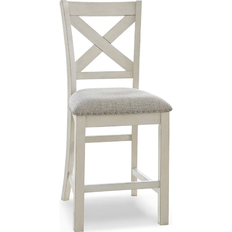 Robbinsdale Counter Height Stool - Antique White - (D642-124)