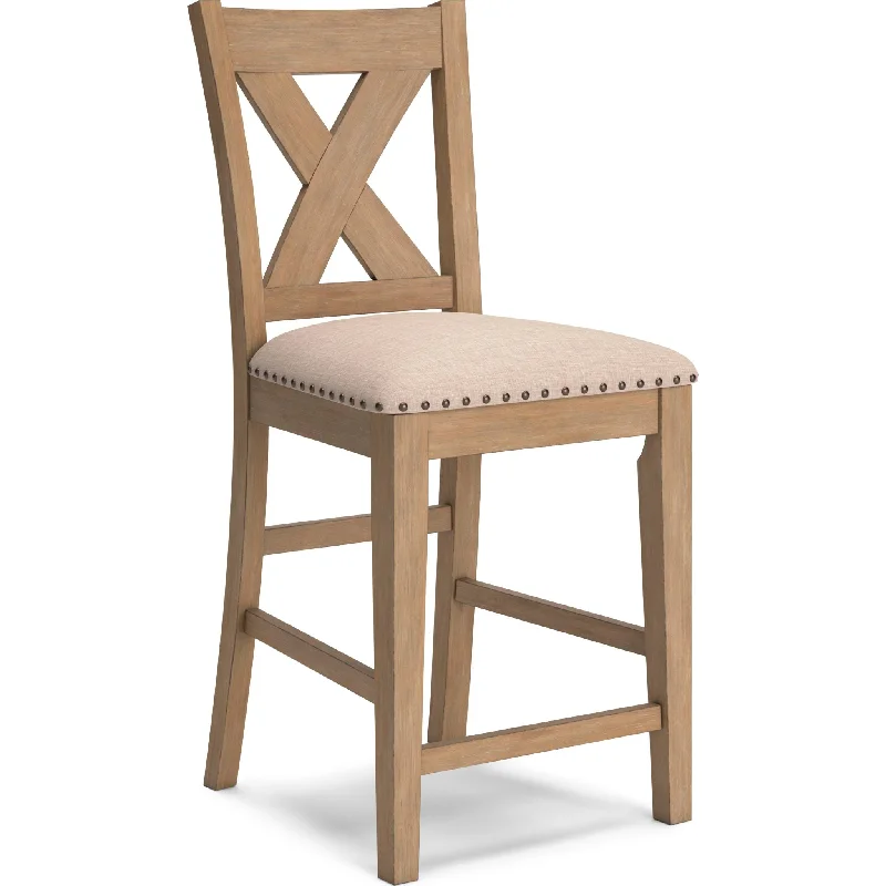 Sanbriar Counter Height Stool - Light Brown - (D393-124)