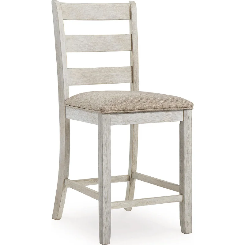 Skempton Counter Height Stool - White/Light Brown - (D394-124)