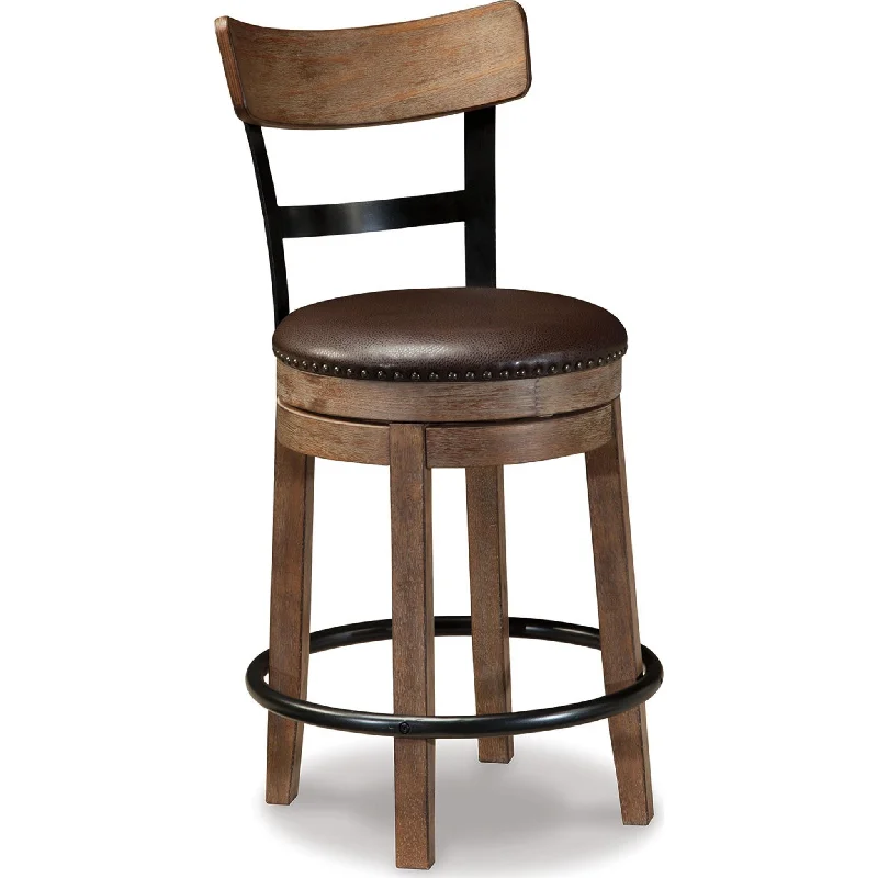 Pinnadel Counter Height Stool - Light Brown - (D542-124)