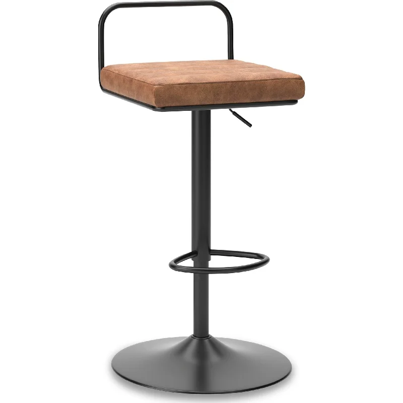 Strumford Adjustable Height Stool - Brown/Black - (D119-130)