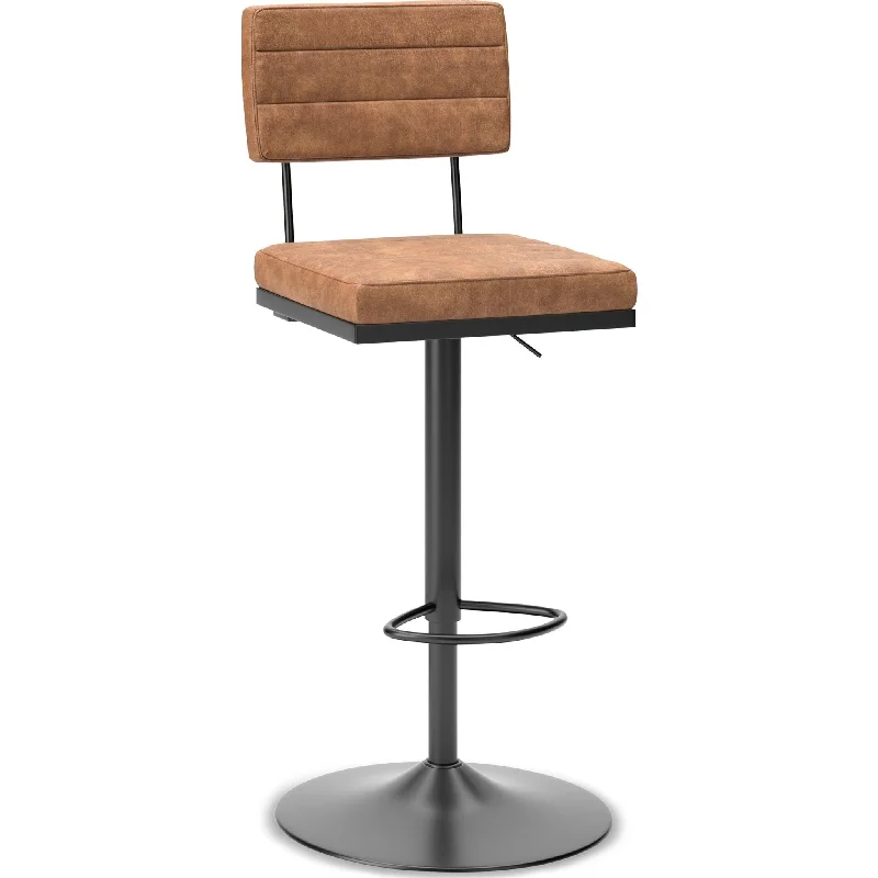 Strumford Adjustable Height Stool - Brown/Black - (D119-530)