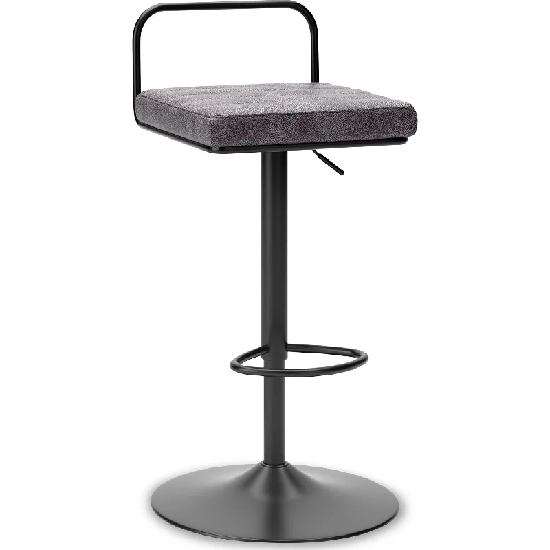 Strumford Adjustable Height Stool - Gray/Black - (D119-230)