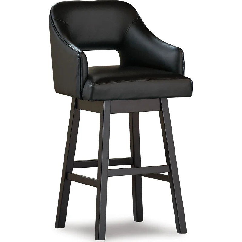 Tallenger Bar Height Stool - Black/Dark Brown - (D380-930)