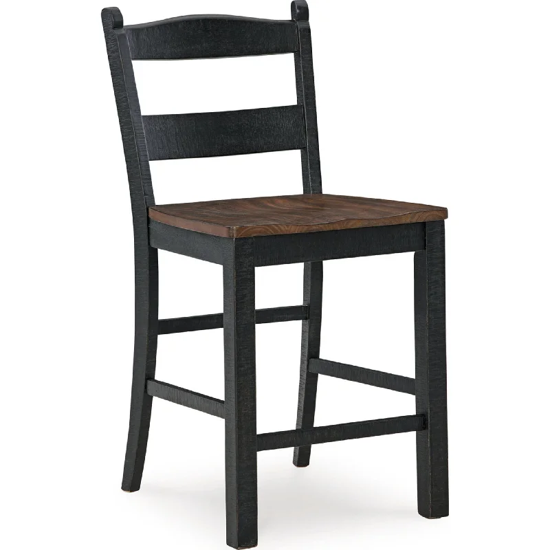 Valebeck Counter Height Stool - Black/Brown - (D546-724)